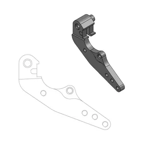 Soporte reubicador para disco delantero Dakar 298mm
