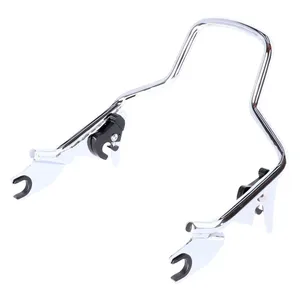 Kit de sissy bar 9.5" de una pieza vertical. Cromado