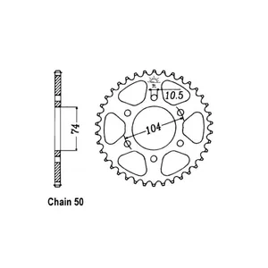 Corona trasera JT 481.40