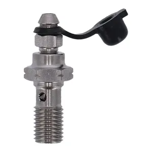 Goodridge, perno banjo M10 x 1.25 con purgador. Acero inoxidable