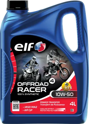 Envase de aceite sintético 4 Racer 10W-50 para uso off-road