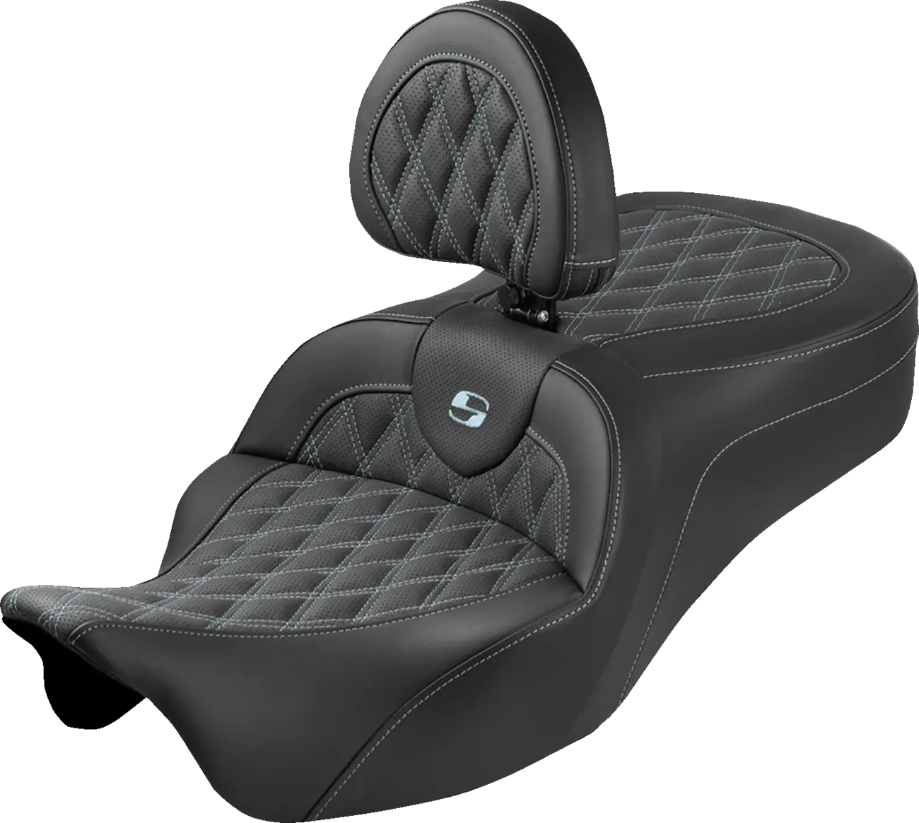 Asiento Roadsofa King negro para motocicleta Harley-Davidson Touring