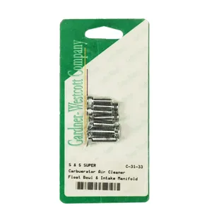Gardner-Wescott, kit de tornillos de carburador y filtro S&S. Cabeza Allen