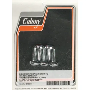 Colony, juego de pernos para el rotor de freno delantero. Cromo