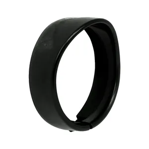 Anillo de adorno empotrado con visera. Faro de 5-3/4". Negro
