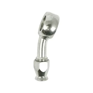 Goodridge, racón banjo de 12mm con curvatura de 20 grados. Acero inoxidable