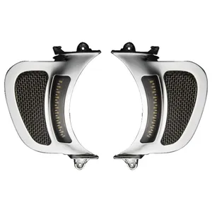 Custom Dynamics, Inserts ventilados LED Road Glide. Cromo