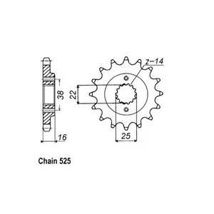 Piñón delantero JT 740.15