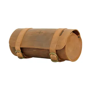Longride, estuche de herramientas de cuero genuino 6.5L. Ranger liso