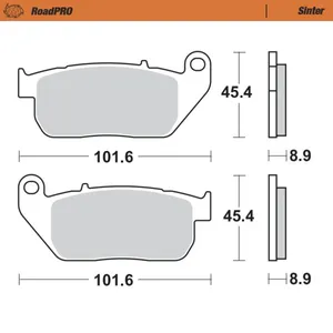 Pastillas de freno delanteras Moto-Master RoadPro. Sinterizadas