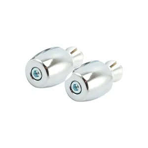 TRW, tapones clásicos para manubrios de aluminio de 22 mm. Cromados