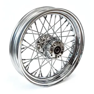 Rueda delantera 3.00 x 16 con 40 rayos cromados