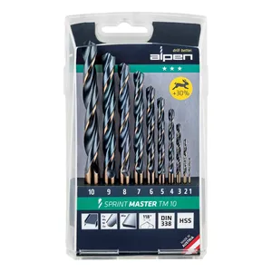 Alpen, juego de brocas maestras Sprint de 10 piezas