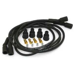 Dynatek, juego de cables de bujía de 7 mm univ. Negro