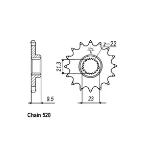 Piñón delantero JT 1577.15