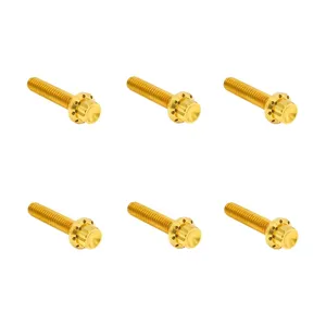 Arlen Ness, Kit de Hardware de 12 Puntos de Titanio, Cubierta Lateral, Gold