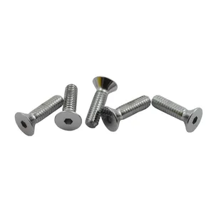 Perno allen de cabeza plana 8/32 x 5/8 pulg. Cromado