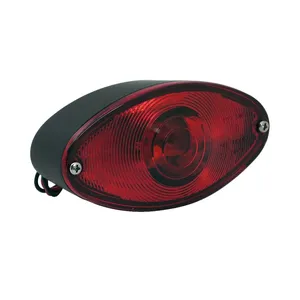 Luz trasera Cateye. Carcasa fundida. Negro