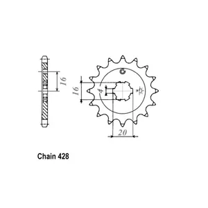 Piñón delantero JT 555.14