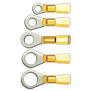 Standard Co, conectores de anillo #10. Amarillo