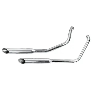 Paughco, escape corto con corte diagonal (38"). Cromado