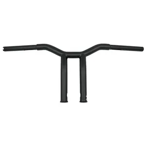 Burly, Dominator raked 1-1/4" T-bar 10" de elevación. Negro mate
