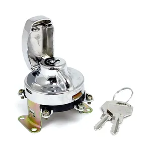Interruptor de encendido estilo FL. 5 polos, llave plana, cromado