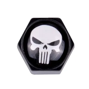 Trik Topz, soportes de matrícula Calavera de bloques. Negro