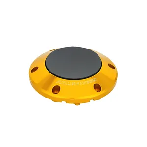 Arlen Ness, tapa de combustible emergente negra para Touring 24+, dorada