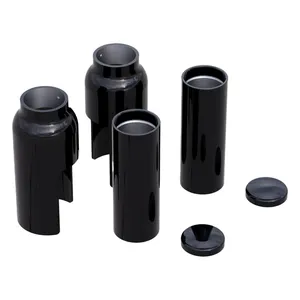 Rick's Motorcycles, kit de cubiertas de horquilla, 6 piezas. Negro