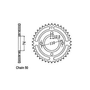 Piñón trasero JT 854.38