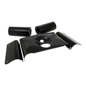 Kit de paneles de horquilla de 5 piezas. Acanalado. Negro brillante
