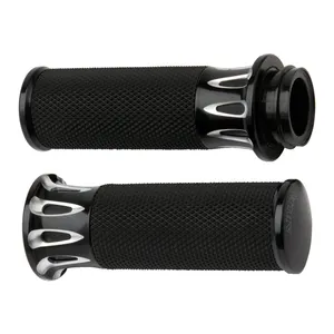 Arlen Ness, Empuñaduras Fusion de aluminio mecanizado, corte profundo, negras