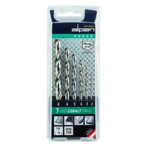 Alpen, juego de 6 brocas HSS Cobalt