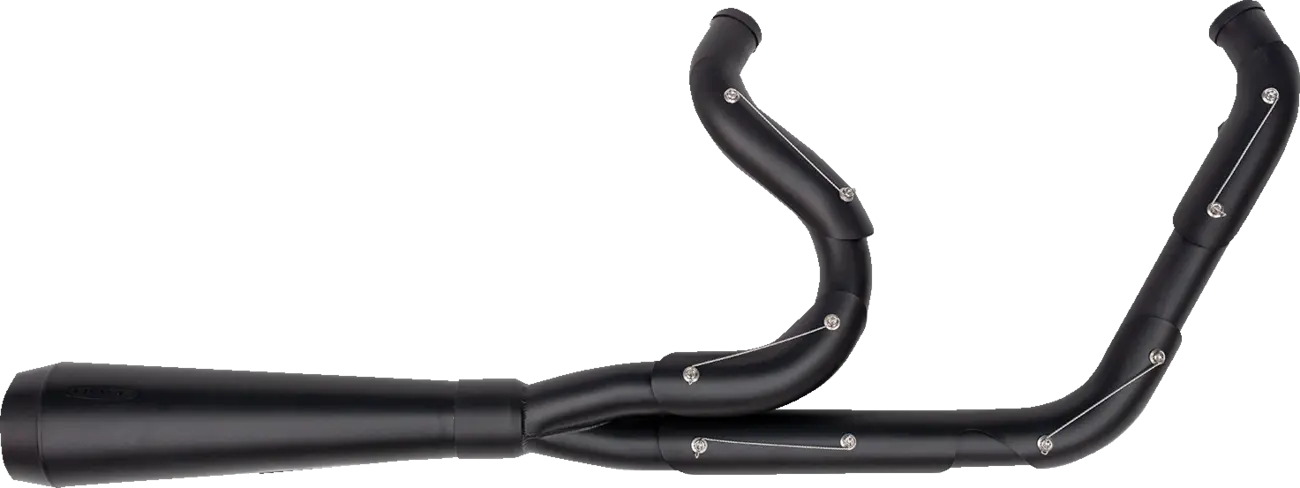 Sistema de escape 2 en 1 Assault instalado en motocicleta