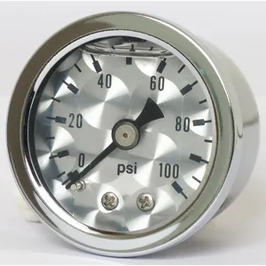 Manómetro de presión de aceite Marshall, 0-100 PSI. Carcasa de acero inoxidable