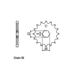 Piñón delantero JT 567.17