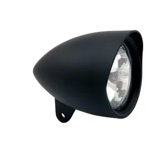 Faros Smoothie de 4-1/2" con visera redonda. Negro