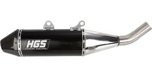 SILENCIADOR 4 TIEMPOS - negro acero inoxidable / tapa de carbono