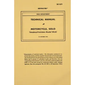 Manual de servicio, War Dep. WLA solo