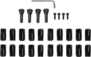 Porcas de roda de substituição para ATV/UTV com válvulas - 12X1.50 preta - 20PK