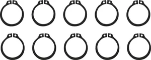 Kit de anilha/anel de retenção de eixo secundário - Anilha de circlip SC 10PK