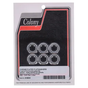 Colony, Arandelas planas 7/16" cromadas