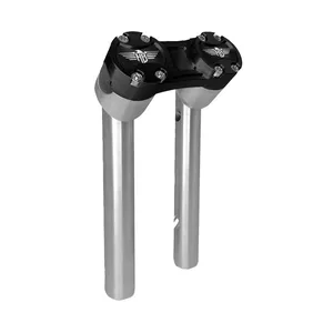 HeinzBikes, elevadores pullback Clubstyle 6". Plata/Negro