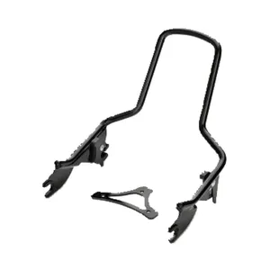 Kit de sissy bar 12.50" de una pieza vertical. Negro brillante