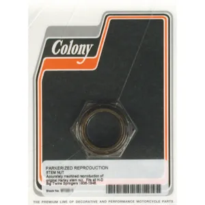Colony, tuerca del vástago de la horquilla Springer. Negro
