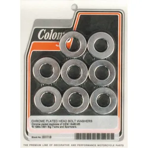 Colony, juego de arandelas de pernos de culata. Cromado