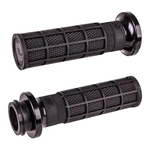 Empuñaduras ODI, V-Twin lock-on Hart-Luck full-waffle TBW. negro