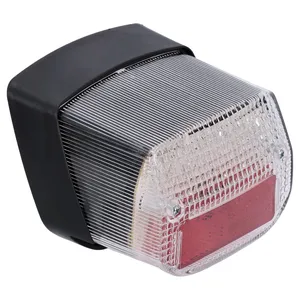 Luz trasera LED Emgo. Lente transparente/reflector rojo