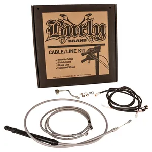 Burly, Kit de cables/líneas Apehanger 16". Acero inoxidable